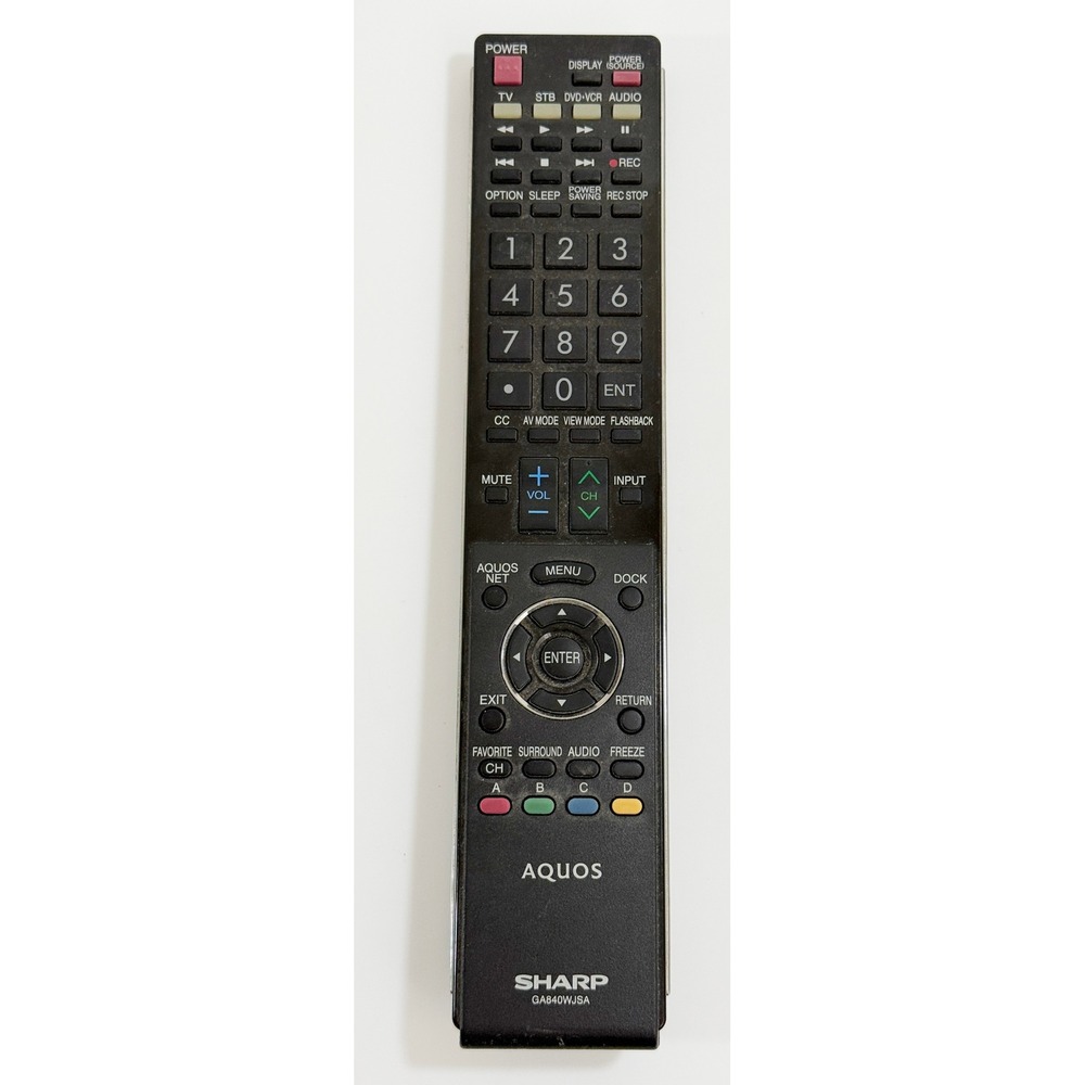 Sharp Remote Control Black‎ GA840WJSA Aquos TV Replacement